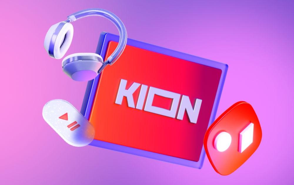 Логотип KION на планшете